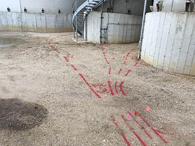 Ground Radar Utility Scanning at Industrial Facility