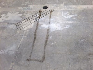 Concrete Scanning Before Installation of Electrical Lines into Concrete Slab