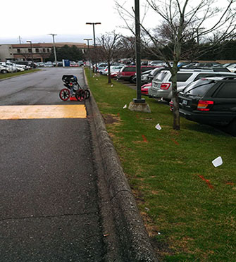 Utility Locating Services Performed At Hospital Parking Lot Near Detroit, Michigan