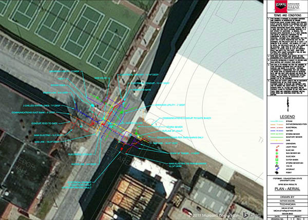 aerial image utility lines