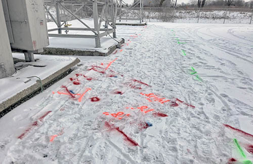 GPRS Locates Utilities at a Substation - Chesterland, OH