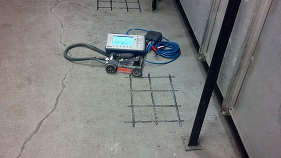 Rebar and PT cables in a Concrete Slab - Columbus, Ohio