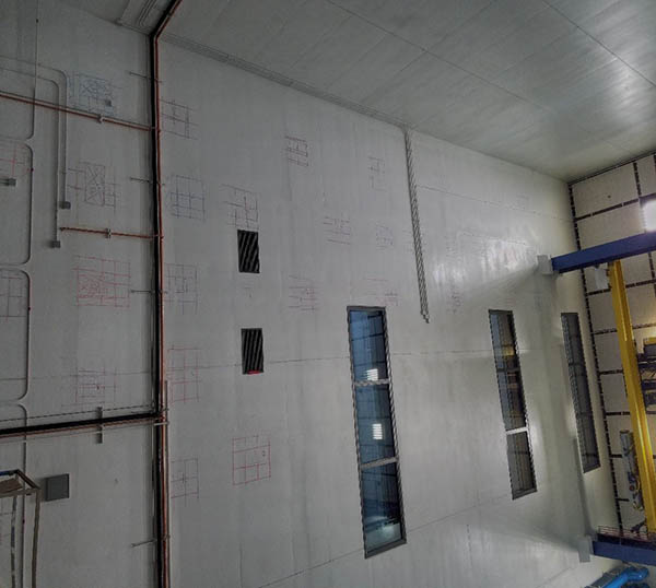 Rebar and Post Tension Cables in Wall Found at GE Global Research Center in Oklahoma City, Oklahoma 