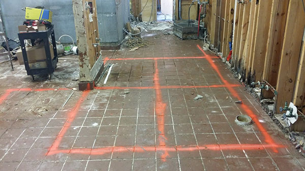 Locating Post Tension Cables Prior to Trench Cut - Temple, TX
